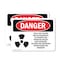 Signmission Radiation & Laser Sign, 5 in H x 7 in W, Vinyl Decal, Rectangle OS-2PACK-DS-D-57-L-2526 - alternate 1